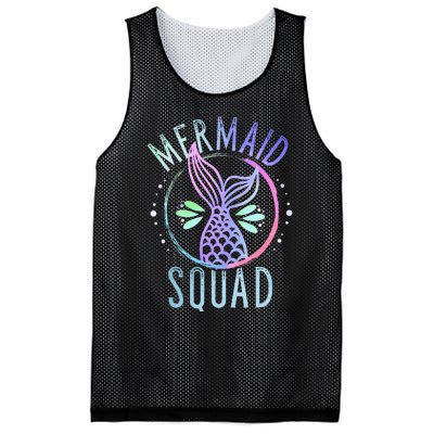 Mermaid Squad Cute Funny Family Birthday Party Mesh Reversible Basketball Jersey Tank