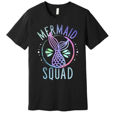 Mermaid Squad Cute Funny Family Birthday Party Premium T-Shirt