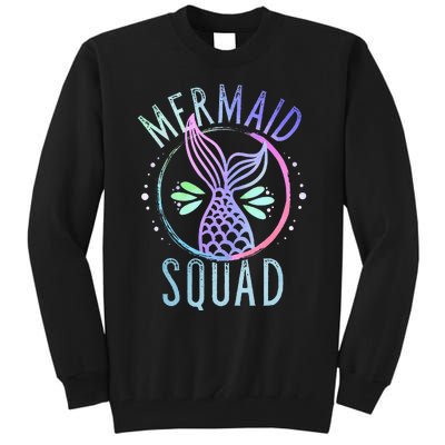 Mermaid Squad Cute Funny Family Birthday Party Tall Sweatshirt