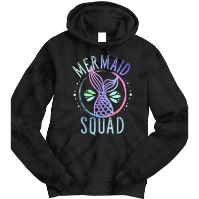 Mermaid Squad Cute Funny Family Birthday Party Tie Dye Hoodie