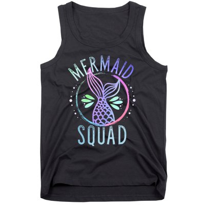 Mermaid Squad Cute Funny Family Birthday Party Tank Top