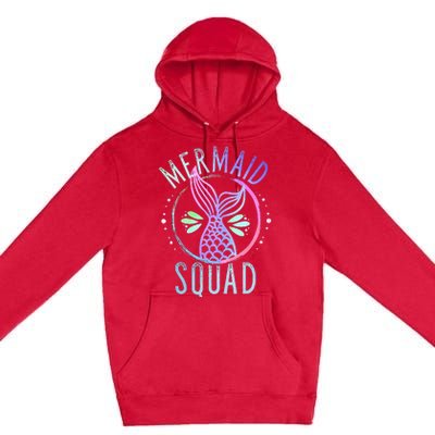 Mermaid Squad Cute Funny Family Birthday Party Premium Pullover Hoodie