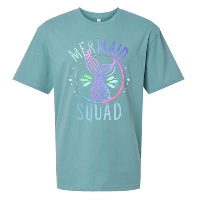 Mermaid Squad Cute Funny Family Birthday Party Sueded Cloud Jersey T-Shirt