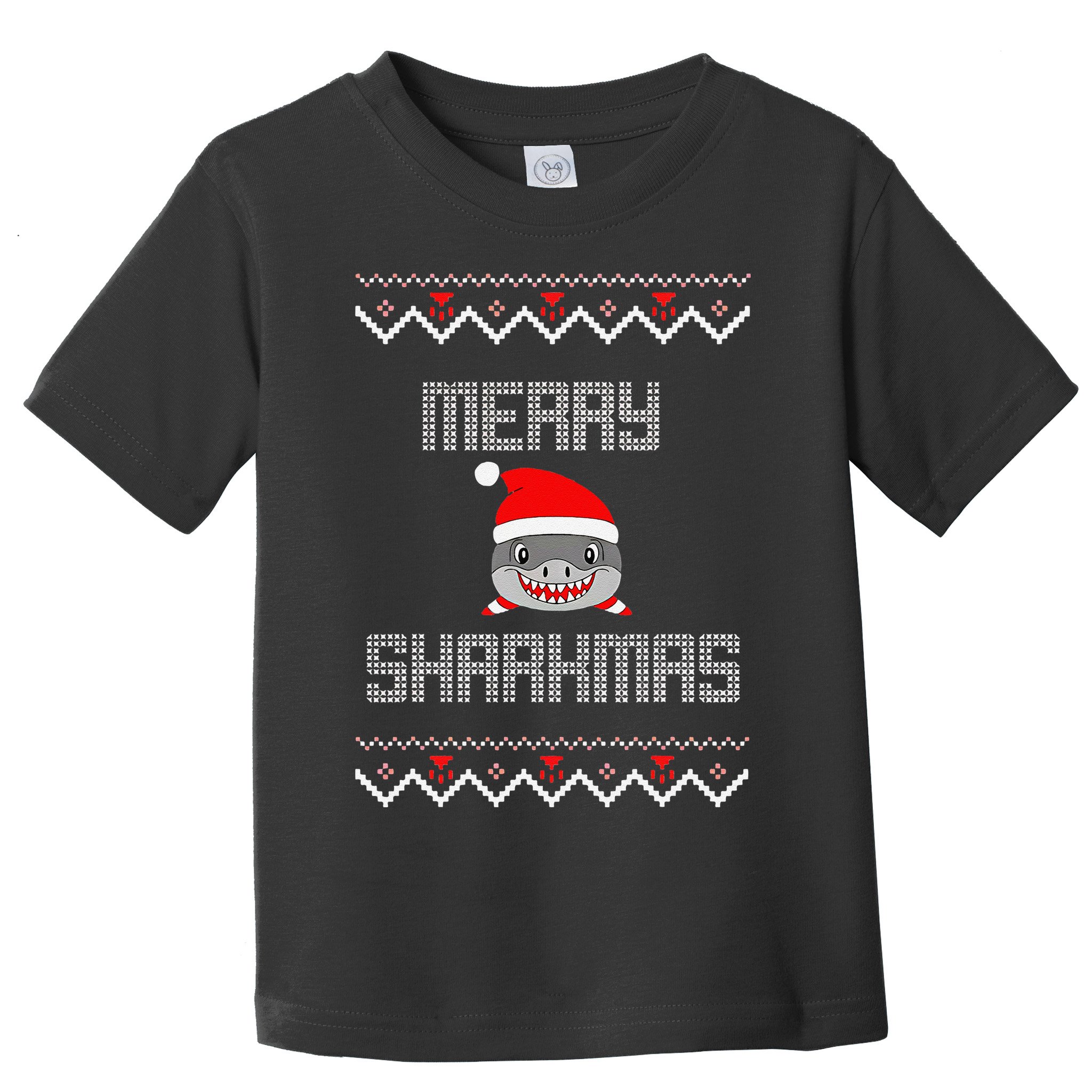 Merry Sharkmas Christmas Funny Shark Ugly Xmas Toddler T-Shirt