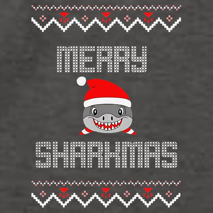 Merry Sharkmas Christmas Funny Shark Ugly Xmas Vector Backpack