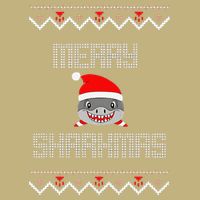 Merry Sharkmas Christmas Funny Shark Ugly Xmas T-Shirt