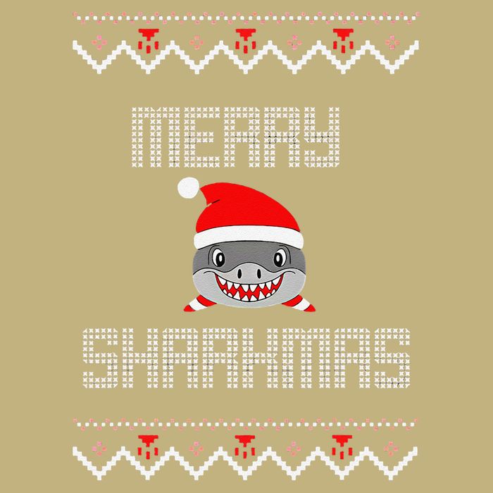 Merry Sharkmas Christmas Funny Shark Ugly Xmas T-Shirt