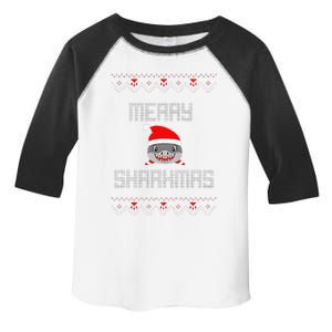 Merry Sharkmas Christmas Funny Shark Ugly Xmas Toddler Fine Jersey T-Shirt