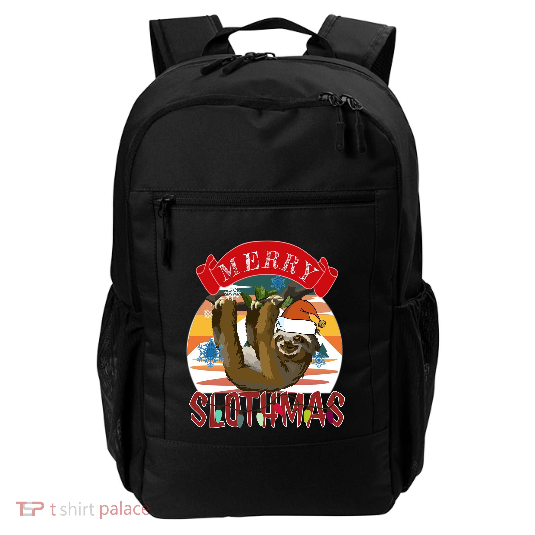 Merry Slothmas Christmas Pajama Gift Funny Sloth Lovers Gift Backpack