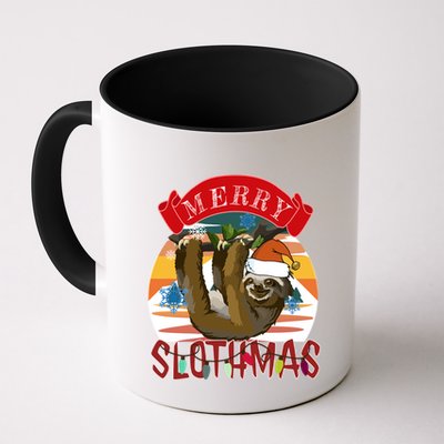 Merry Slothmas Christmas Pajama Gift Funny Sloth Lovers Gift Mug