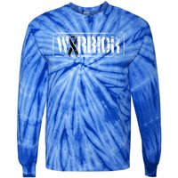 Melanoma Skin Cancer Warrior Gift Black Military Style Ribbon Funny Gift Tie-Dye Long Sleeve Shirt