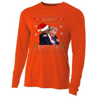 Merry Sniffmas Christmas Anti Biden Ugly Christmas Sweater  Cooling Performance Long Sleeve Crew