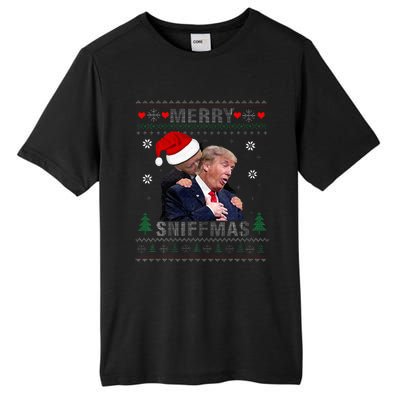 Merry Sniffmas Christmas Anti Biden Ugly Christmas Sweater  Tall Fusion ChromaSoft Performance T-Shirt