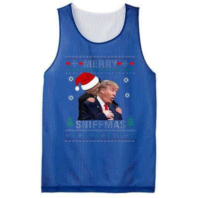 Merry Sniffmas Christmas Anti Biden Ugly Christmas Sweater  Mesh Reversible Basketball Jersey Tank