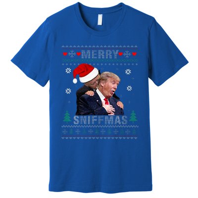 Merry Sniffmas Christmas Anti Biden Ugly Christmas Sweater  Premium T-Shirt