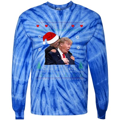 Merry Sniffmas Christmas Anti Biden Ugly Christmas Sweater  Tie-Dye Long Sleeve Shirt