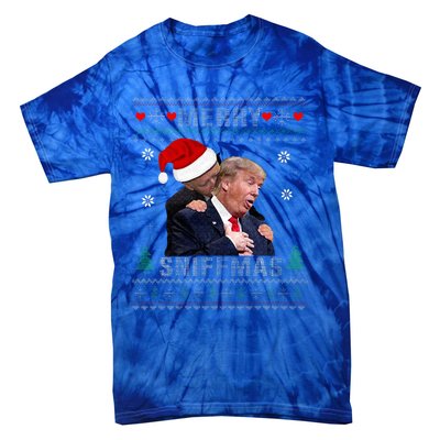 Merry Sniffmas Christmas Anti Biden Ugly Christmas Sweater  Tie-Dye T-Shirt