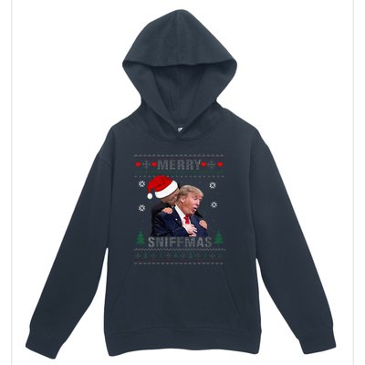 Merry Sniffmas Christmas Anti Biden Ugly Christmas Sweater  Urban Pullover Hoodie