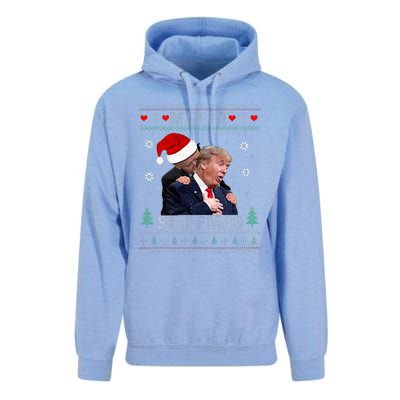 Merry Sniffmas Christmas Anti Biden Ugly Christmas Sweater  Unisex Surf Hoodie