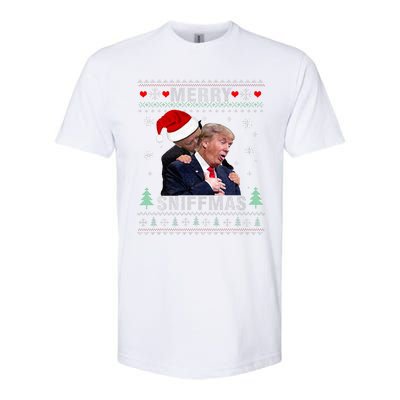 Merry Sniffmas Christmas Anti Biden Ugly Christmas Sweater  Softstyle CVC T-Shirt