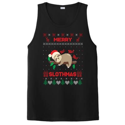 Merry Slothmas Christmas Funny Sloth Xmas Design Funny Gift PosiCharge Competitor Tank