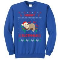 Merry Slothmas Christmas Funny Sloth Xmas Design Funny Gift Sweatshirt