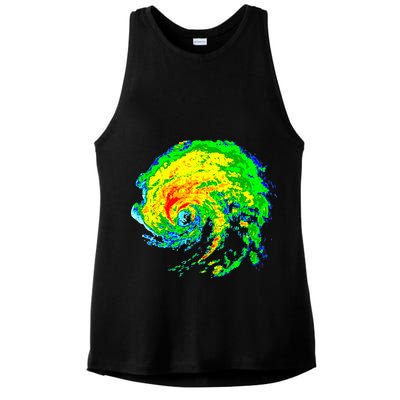 Meteorologist Storm Chasing Weather Radar Image Ladies PosiCharge Tri-Blend Wicking Tank