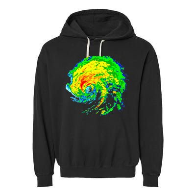 Meteorologist Storm Chasing Weather Radar Image Garment-Dyed Fleece Hoodie