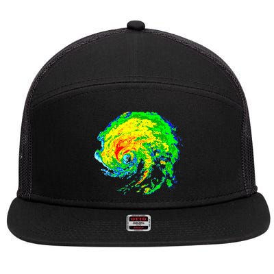 Meteorologist Storm Chasing Weather Radar Image 7 Panel Mesh Trucker Snapback Hat
