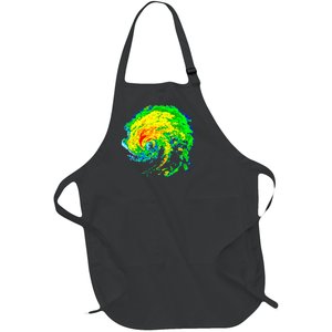 Meteorologist Storm Chasing Weather Radar Image Full-Length Apron With Pockets