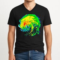 Meteorologist Storm Chasing Weather Radar Image V-Neck T-Shirt