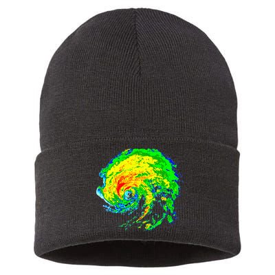Meteorologist Storm Chasing Weather Radar Image Sustainable Knit Beanie