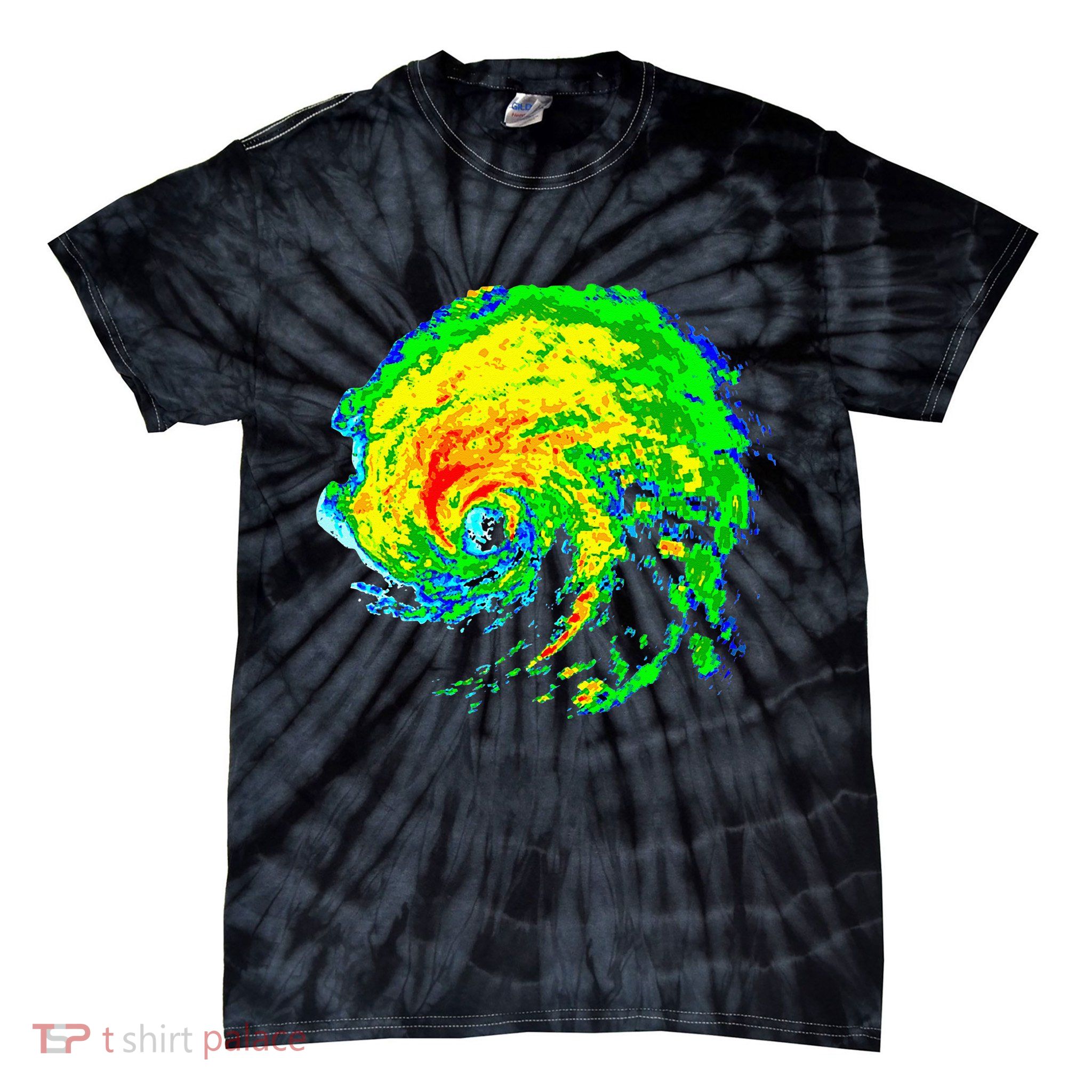 Meteorologist Storm Chasing Weather Radar Image Tie-Dye T-Shirt