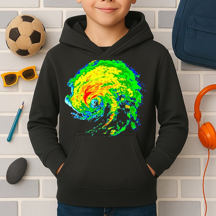 Meteorologist Storm Chasing Weather Radar Image Kids Hoodie