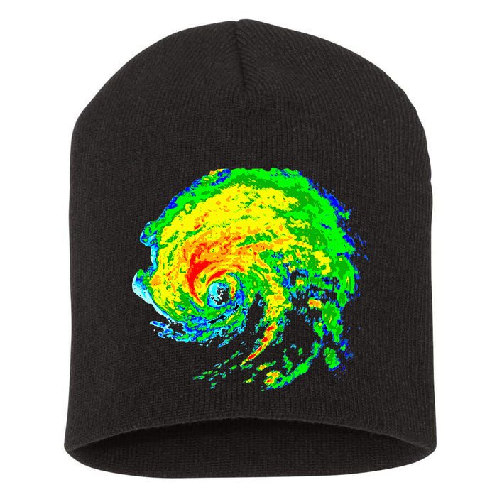 Meteorologist Storm Chasing Weather Radar Image Short Acrylic Beanie