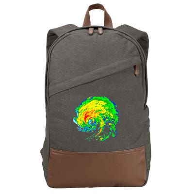 Meteorologist Storm Chasing Weather Radar Image Cotton Canvas Backpack