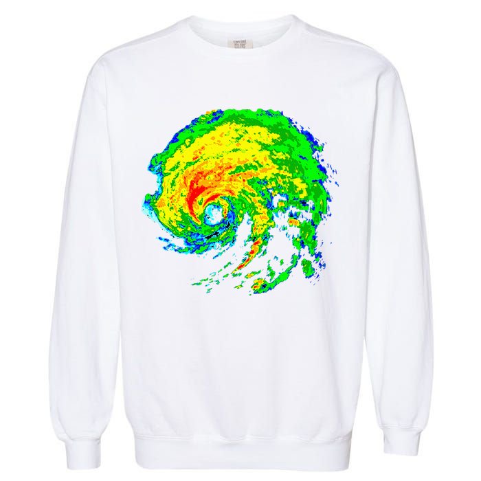 Meteorologist Storm Chasing Weather Radar Image Garment-Dyed Sweatshirt