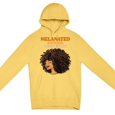 Melanated School Counselor Black Educators History Month Premium Pullover Hoodie