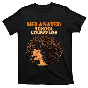 Melanated School Counselor Black Educators History Month T-Shirt