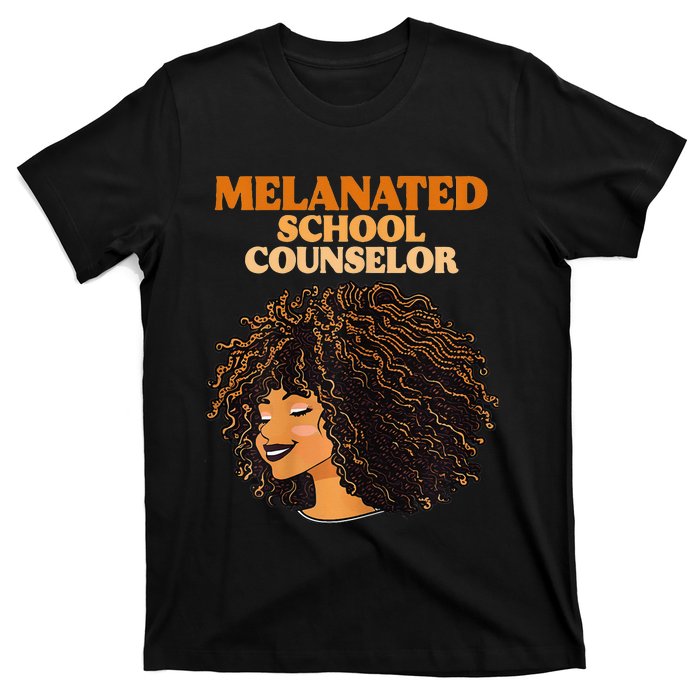 Melanated School Counselor Black Educators History Month T-Shirt