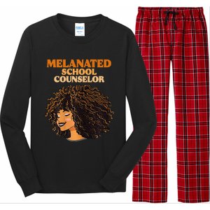 Melanated School Counselor Black Educators History Month Long Sleeve Pajama Set