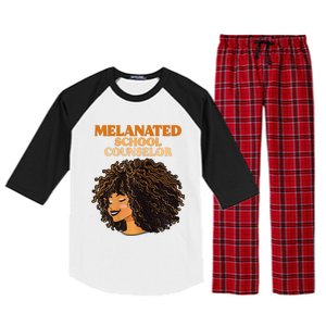 Melanated School Counselor Black Educators History Month Raglan Sleeve Pajama Set