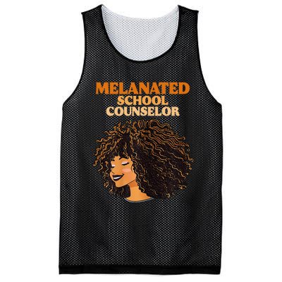 Melanated School Counselor Black Educators History Month Mesh Reversible Basketball Jersey Tank