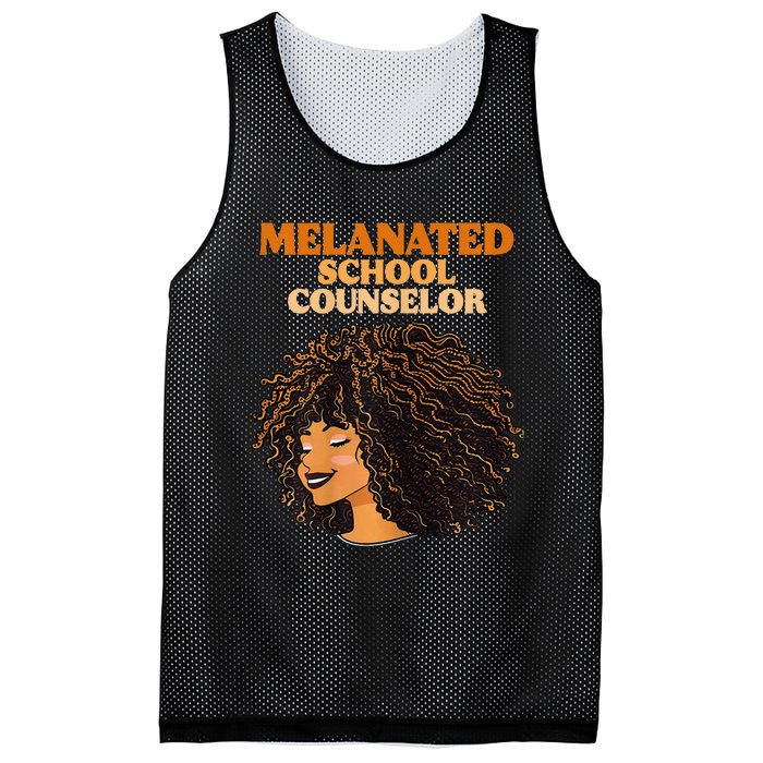 Melanated School Counselor Black Educators History Month Mesh Reversible Basketball Jersey Tank