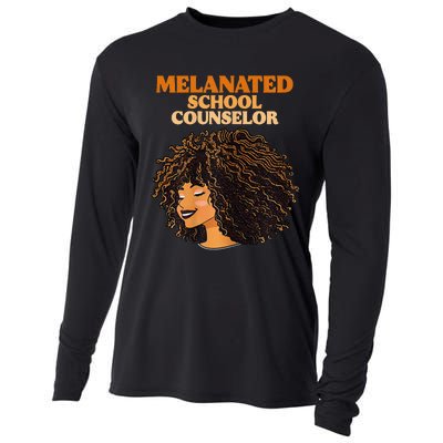 Melanated School Counselor Black Educators History Month Cooling Performance Long Sleeve Crew