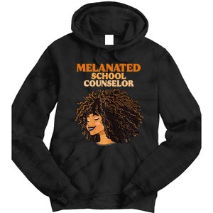 Melanated School Counselor Black Educators History Month Tie Dye Hoodie