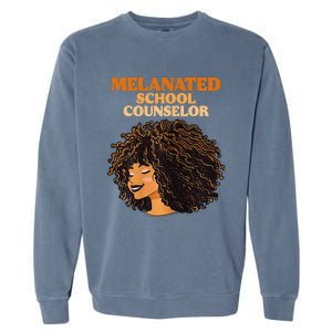 Melanated School Counselor Black Educators History Month Garment-Dyed Sweatshirt