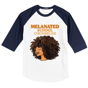 Melanated School Counselor Black Educators History Month Baseball Sleeve Shirt