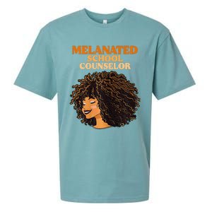 Melanated School Counselor Black Educators History Month Sueded Cloud Jersey T-Shirt