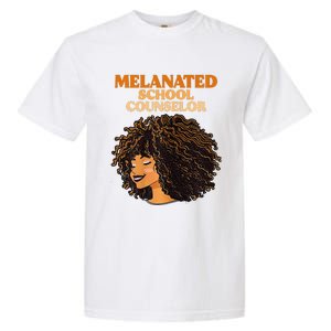 Melanated School Counselor Black Educators History Month Garment-Dyed Heavyweight T-Shirt